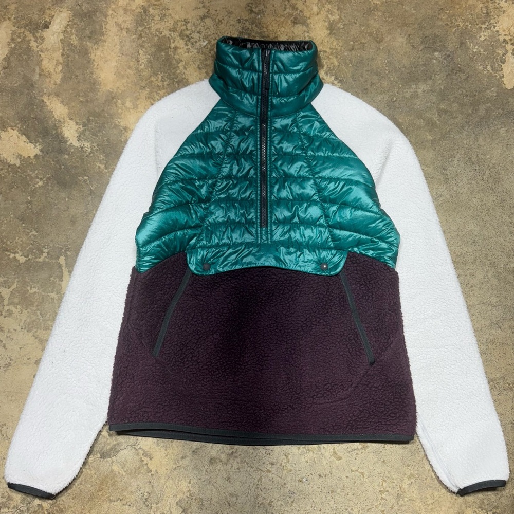 Mountain Hardwear Womens Small Insulated Fleece Puffer Half Zip Pullover